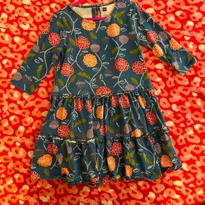 Long Sleeve wrap neck dress - Tea Collection